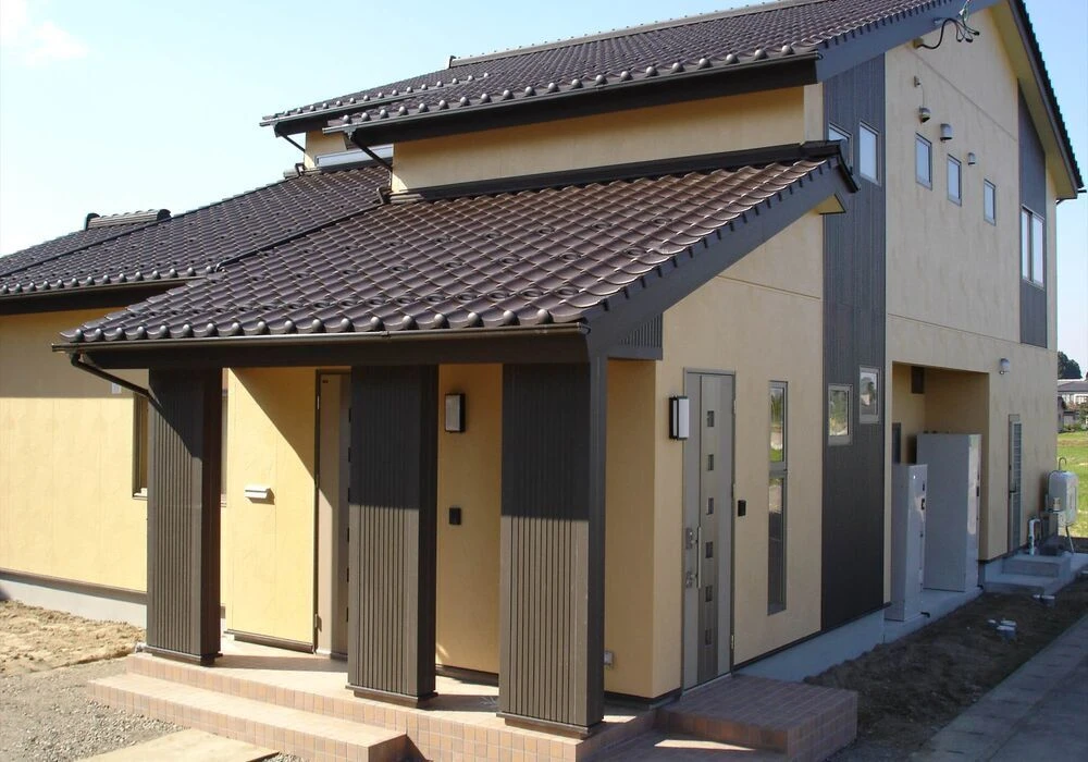 家族集まるリビングの家